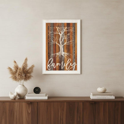 Family Roots 1 White Framed Print Wall Art HomeRoots