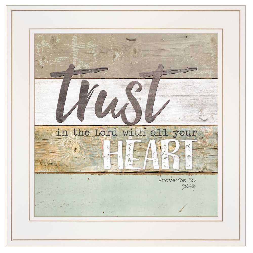 Trust in the Lord 1 White Framed Print Wall Art — view 2