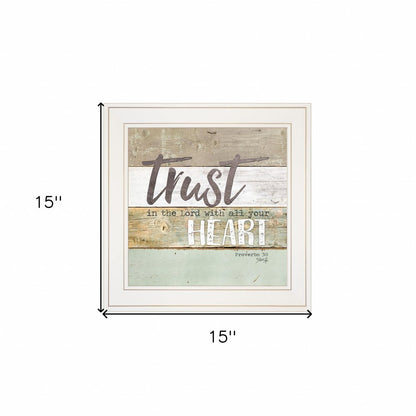 Trust in the Lord 1 White Framed Print Wall Art HomeRoots