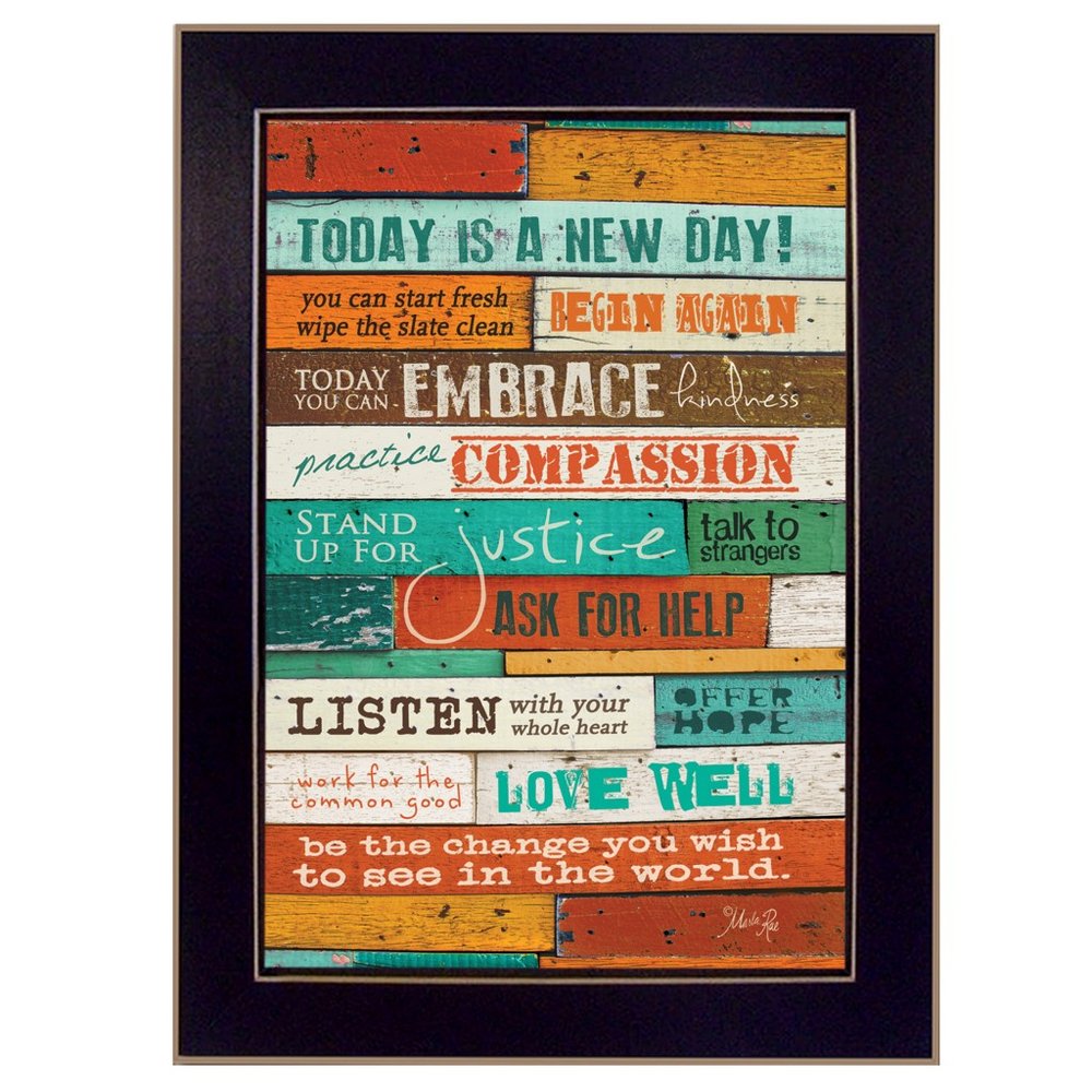 A New Day 1 Black Framed Print Wall Art HomeRoots