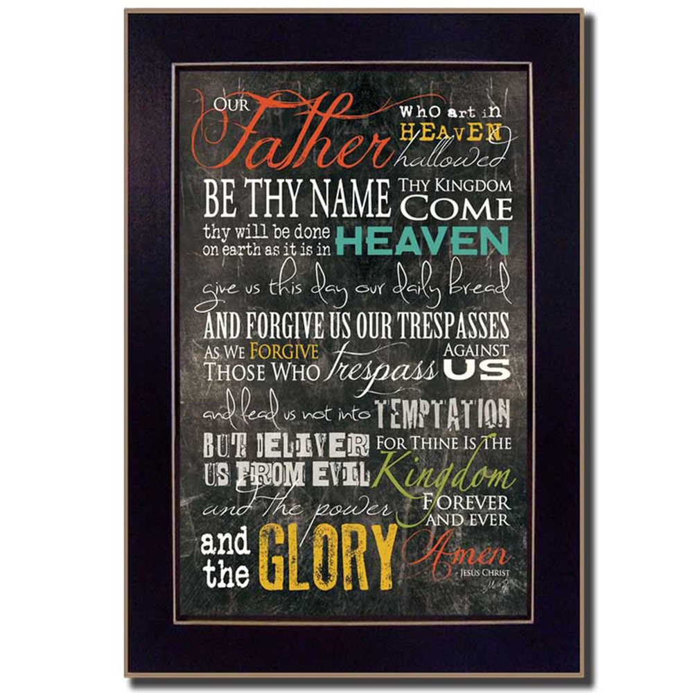 The Lords Prayer 1 Black Framed Print Wall Art HomeRoots