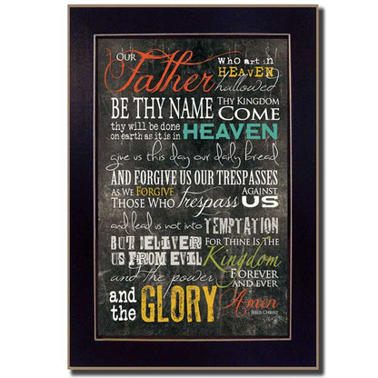 The Lords Prayer 1 Black Framed Print Wall Art HomeRoots