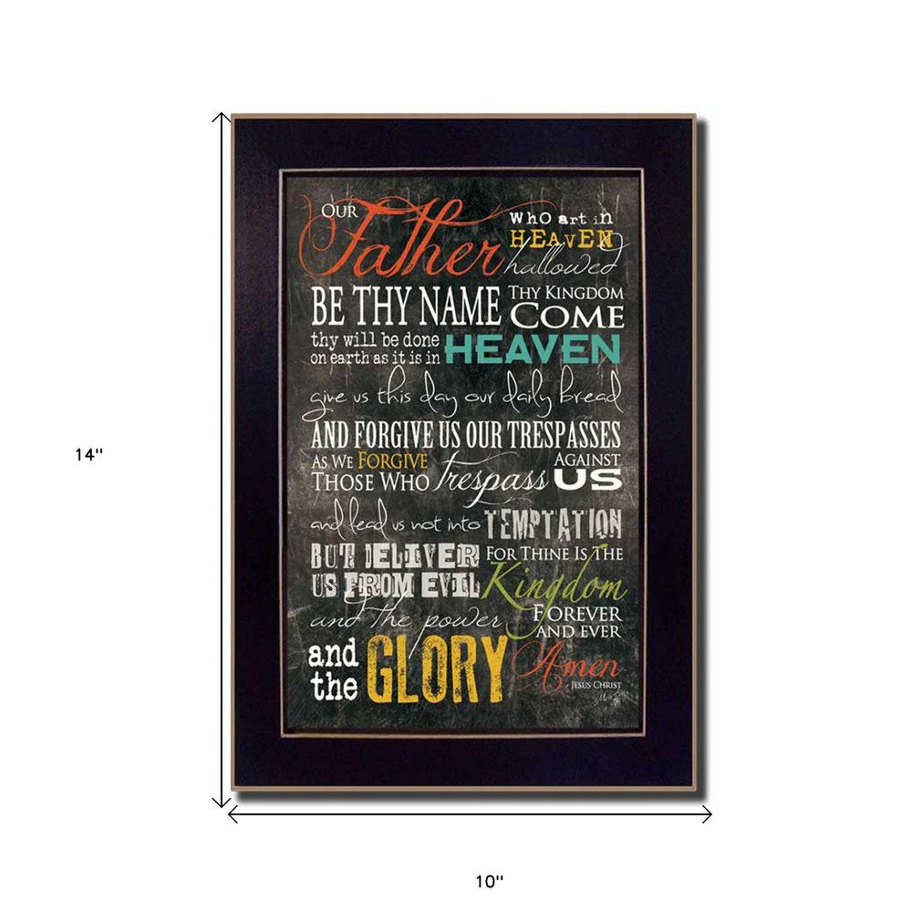 The Lords Prayer 1 Black Framed Print Wall Art HomeRoots