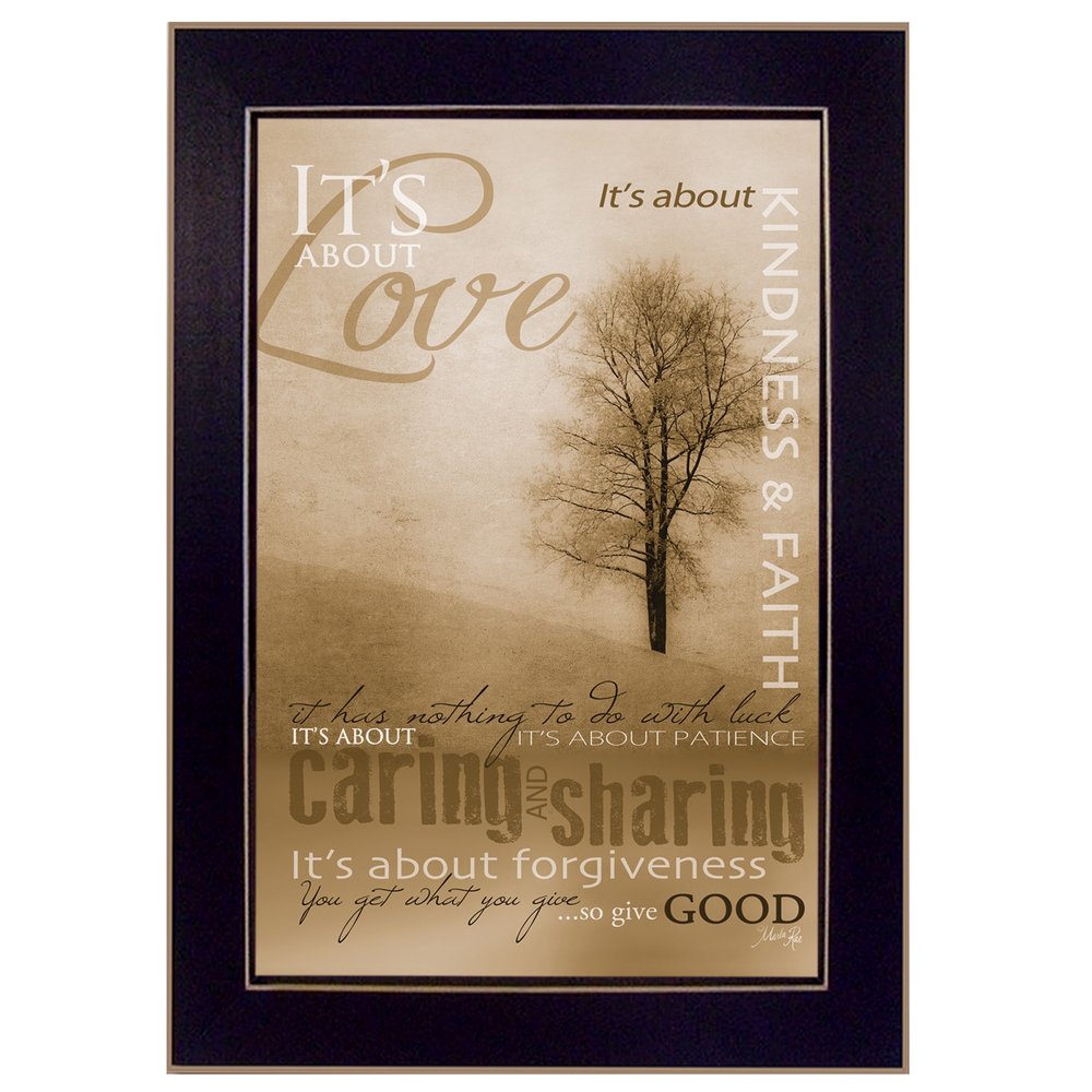 Its About Love 1 Black Framed Print Wall Art — view 1