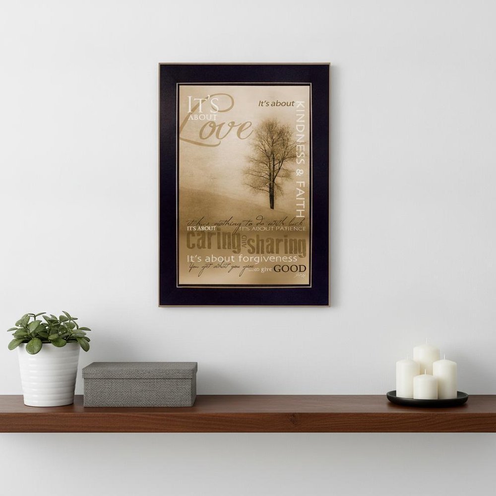Its About Love 1 Black Framed Print Wall Art — view 5