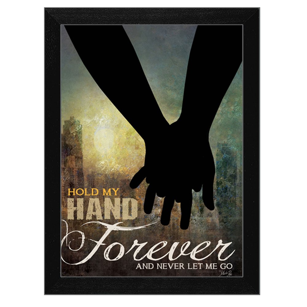 Hold My Hand Forever 1 Black Framed Print Wall Art — view 1