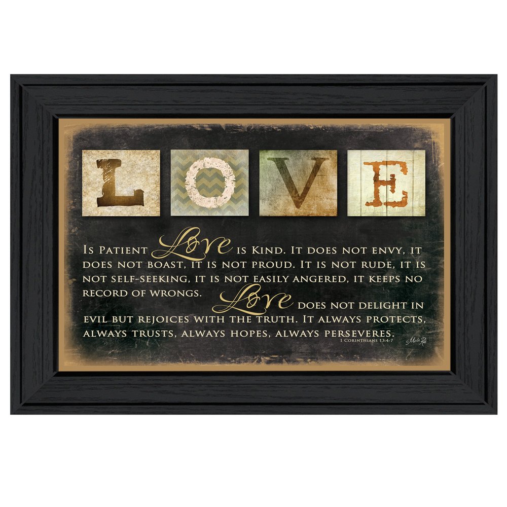 Love 1 Black Framed Print Wall Art — view 1