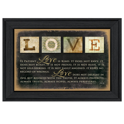 Love 1 Black Framed Print Wall Art HomeRoots