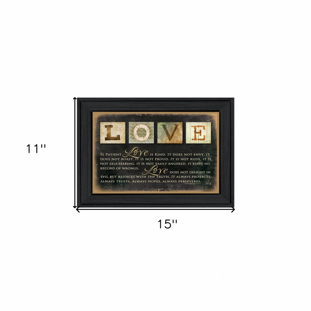 Love 1 Black Framed Print Wall Art HomeRoots