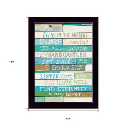 Live in the Present 1 Black Framed Print Wall Art HomeRoots