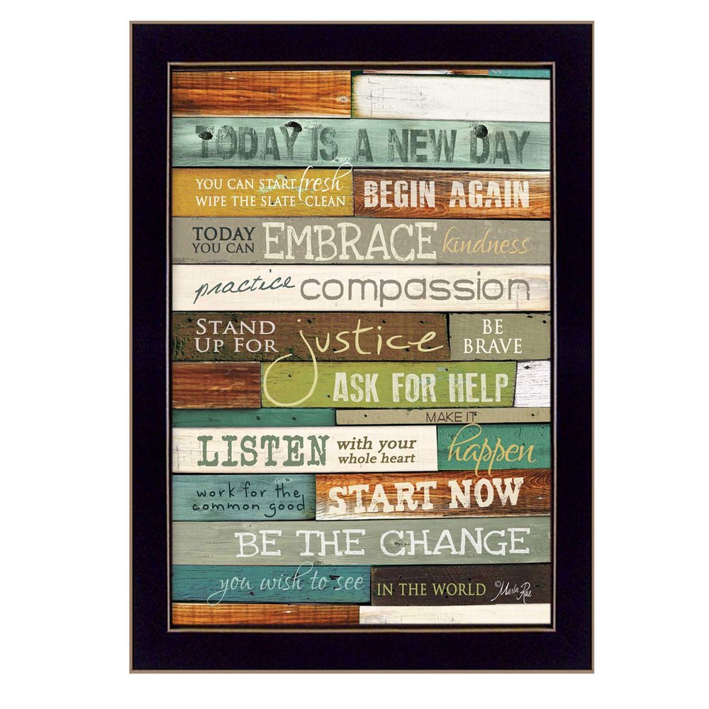 Today is a New Day 1 Black Framed Print Wall Art — view 1