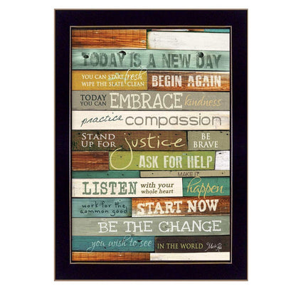 Today is a New Day 1 Black Framed Print Wall Art HomeRoots