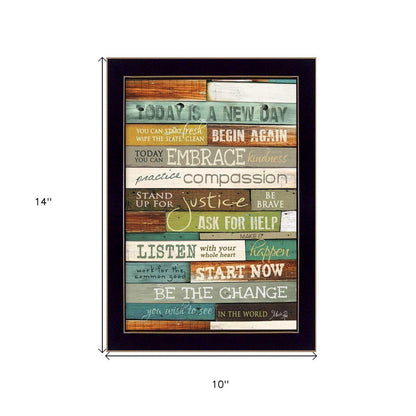 Today is a New Day 1 Black Framed Print Wall Art HomeRoots