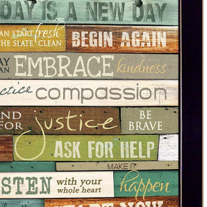 Today is a New Day 1 Black Framed Print Wall Art HomeRoots