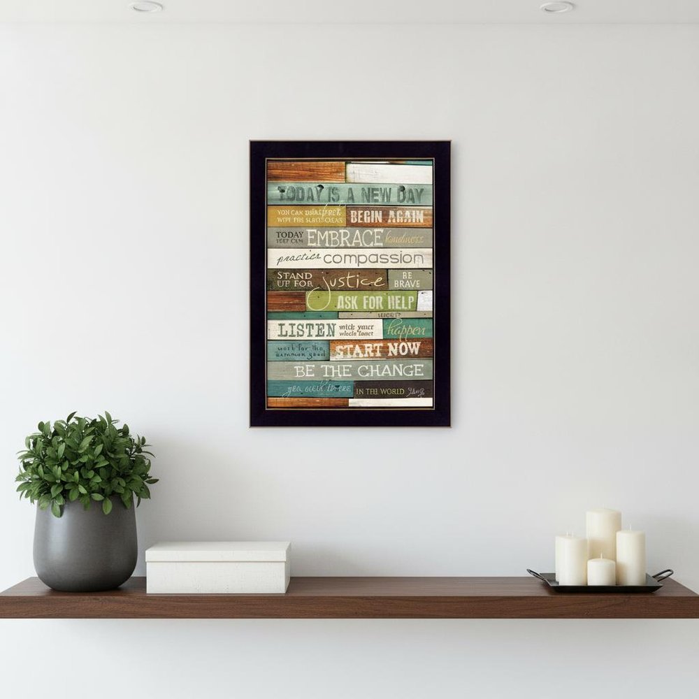 Today is a New Day 1 Black Framed Print Wall Art — view 5