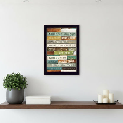 Today is a New Day 1 Black Framed Print Wall Art HomeRoots