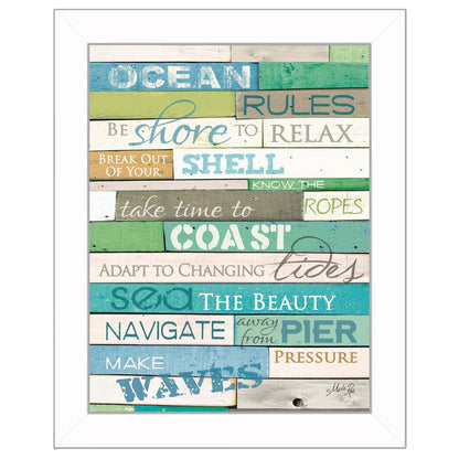 Ocean Rules 2 White Framed Print Wall Art HomeRoots