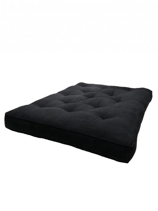 8" Black Double Poly Full Futon Mattress - FurniFindUSA