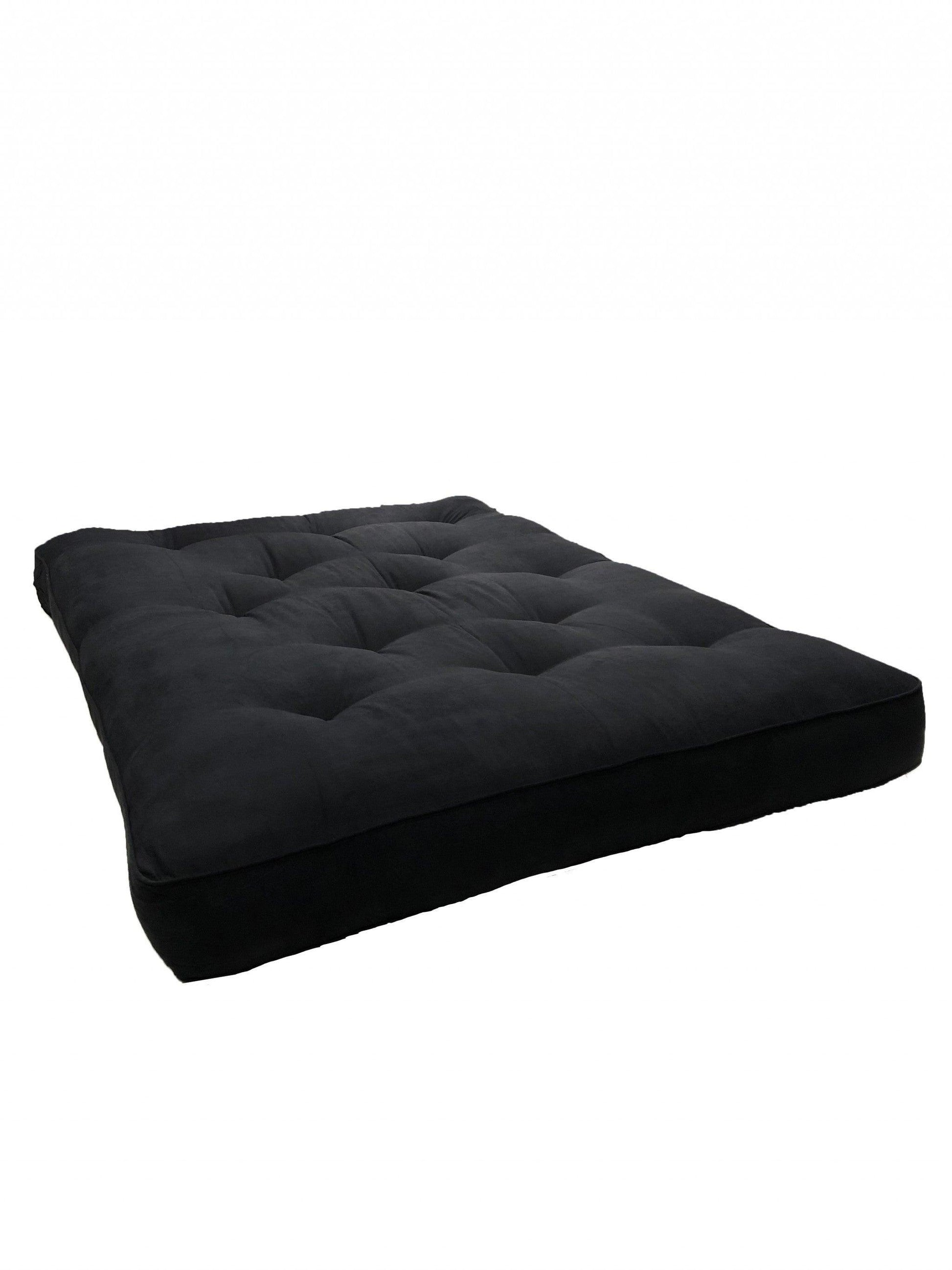 8" Black Double Poly Full Futon Mattress - FurniFindUSA