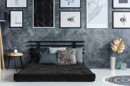 8" Black Double Poly Full Futon Mattress - FurniFindUSA