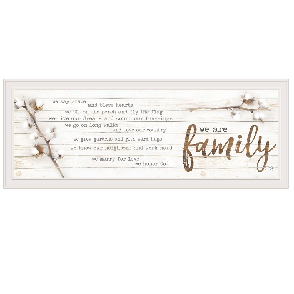We are Family White Framed Print Wall Art HomeRoots