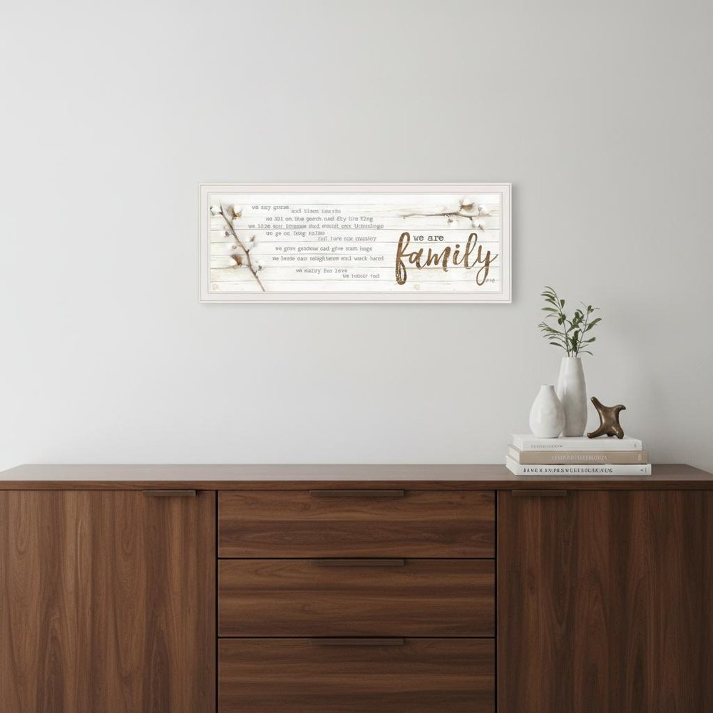 We are Family White Framed Print Wall Art — view 4