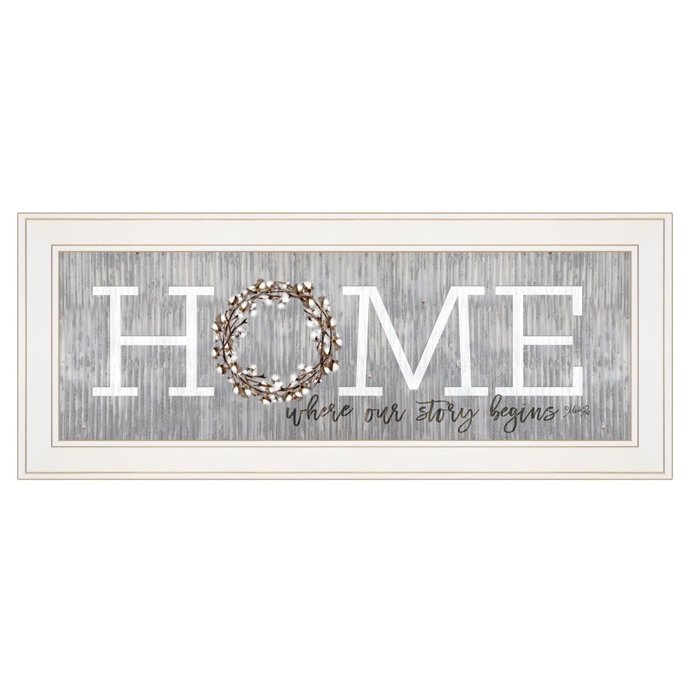 Home Where Our Story Begins White Framed Print Wall Art — view 1