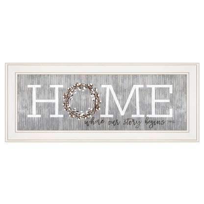 Home Where Our Story Begins White Framed Print Wall Art HomeRoots