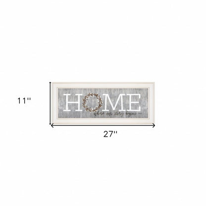 Home Where Our Story Begins White Framed Print Wall Art HomeRoots