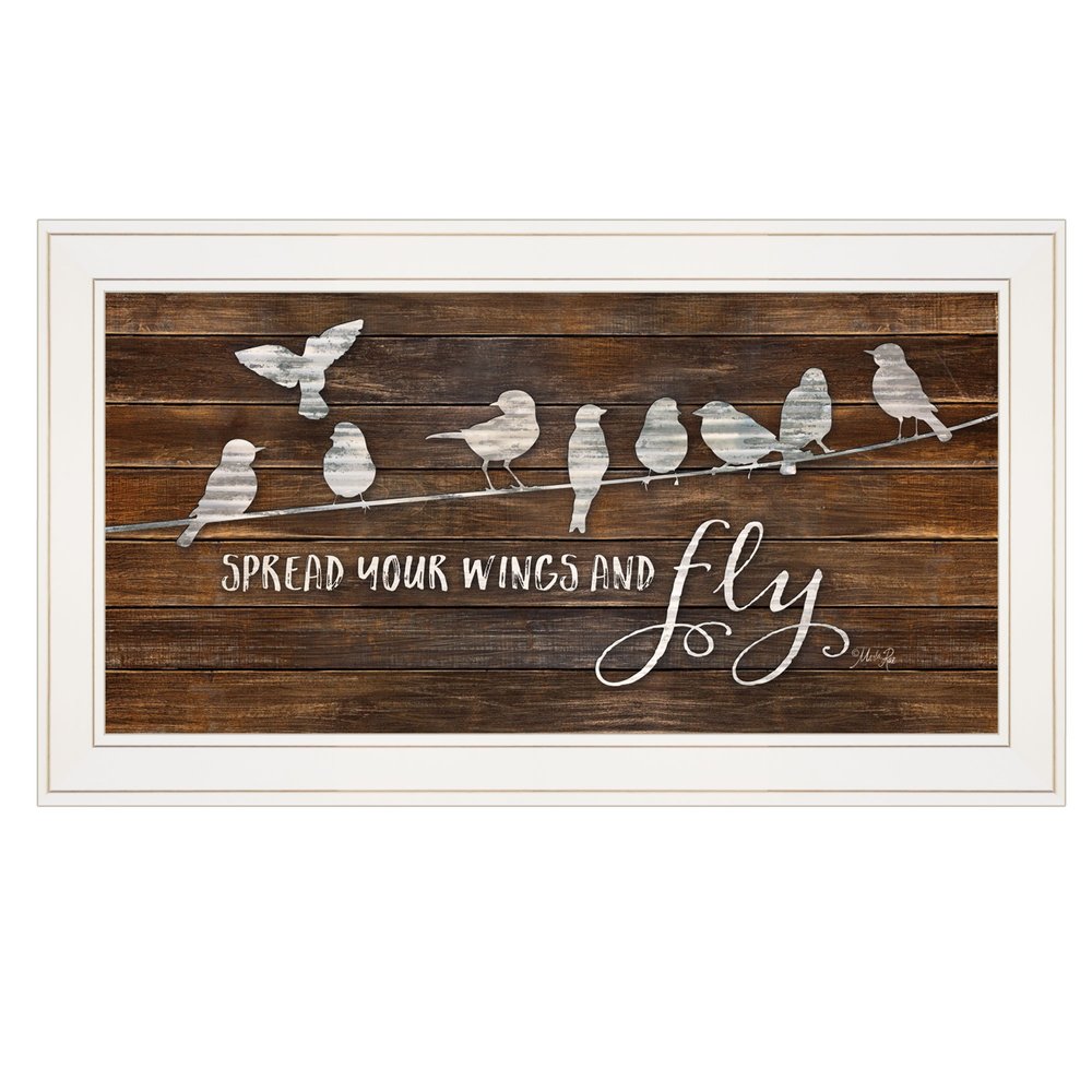 Spread Your Wings and Fly 1 White Framed Print Wall Art — view 1