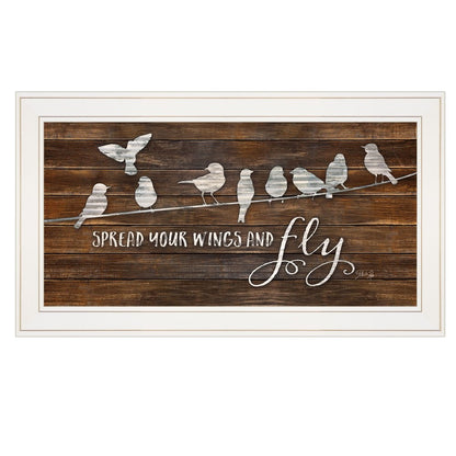 Spread Your Wings and Fly 1 White Framed Print Wall Art HomeRoots