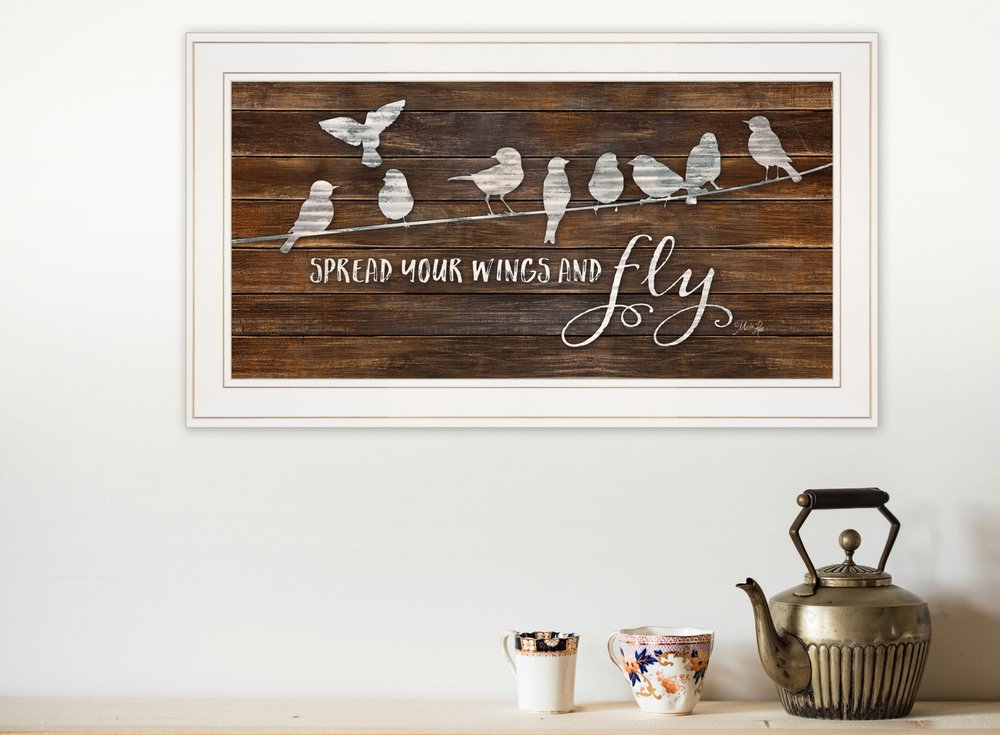 Spread Your Wings and Fly 1 White Framed Print Wall Art HomeRoots