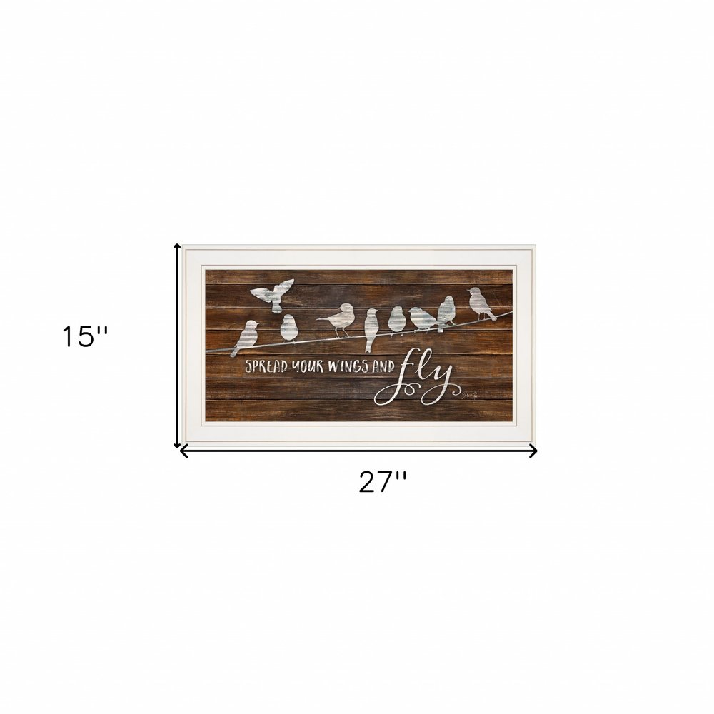 Spread Your Wings and Fly 1 White Framed Print Wall Art — view 5