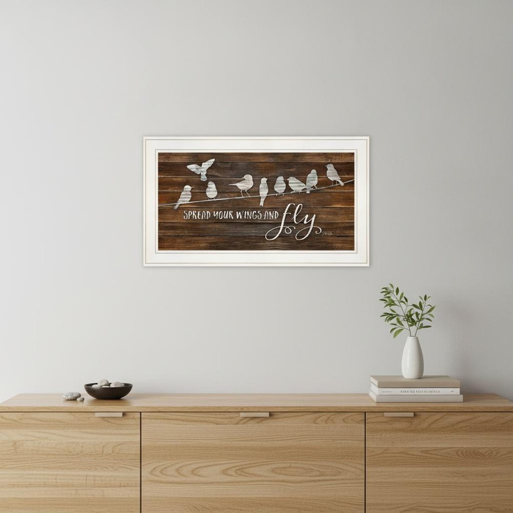 Spread Your Wings and Fly 1 White Framed Print Wall Art HomeRoots