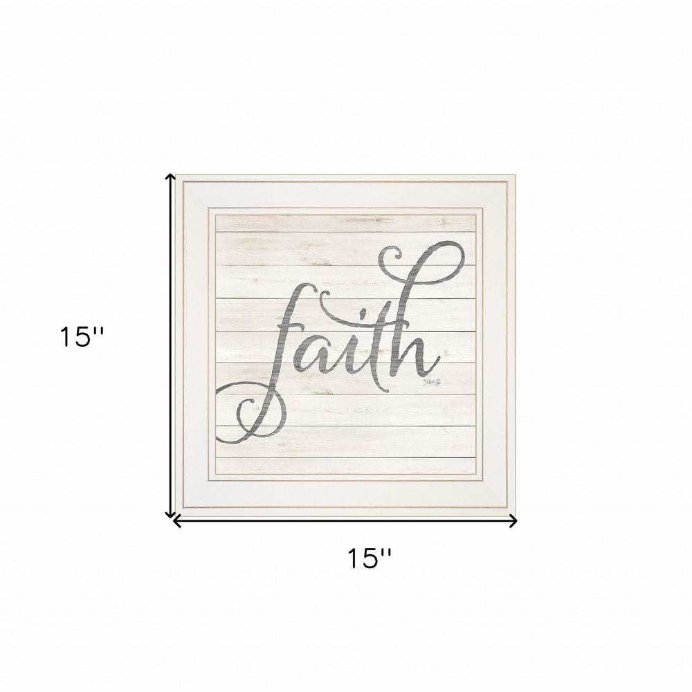 Simple Words Faith 1 White Framed Print Wall Art HomeRoots