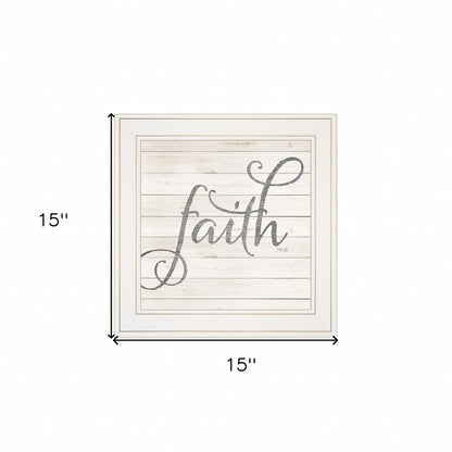 Simple Words Faith 1 White Framed Print Wall Art HomeRoots