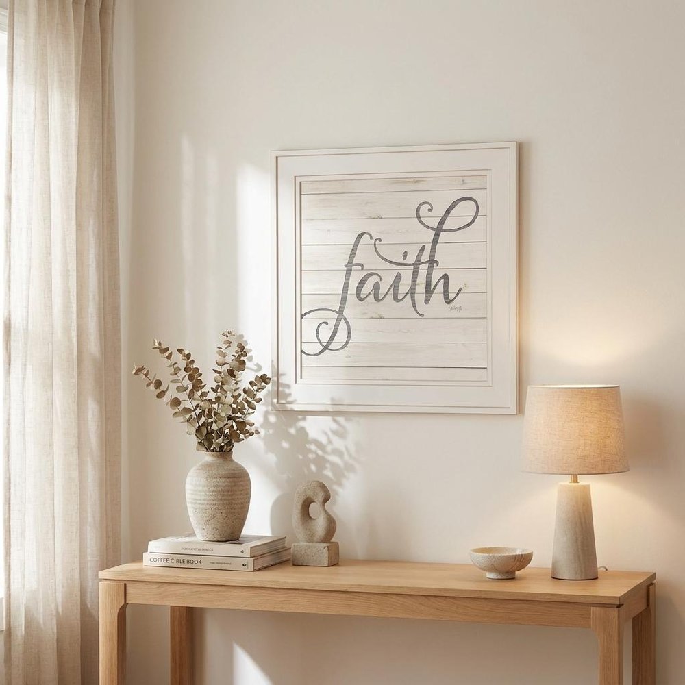 Simple Words Faith 1 White Framed Print Wall Art HomeRoots