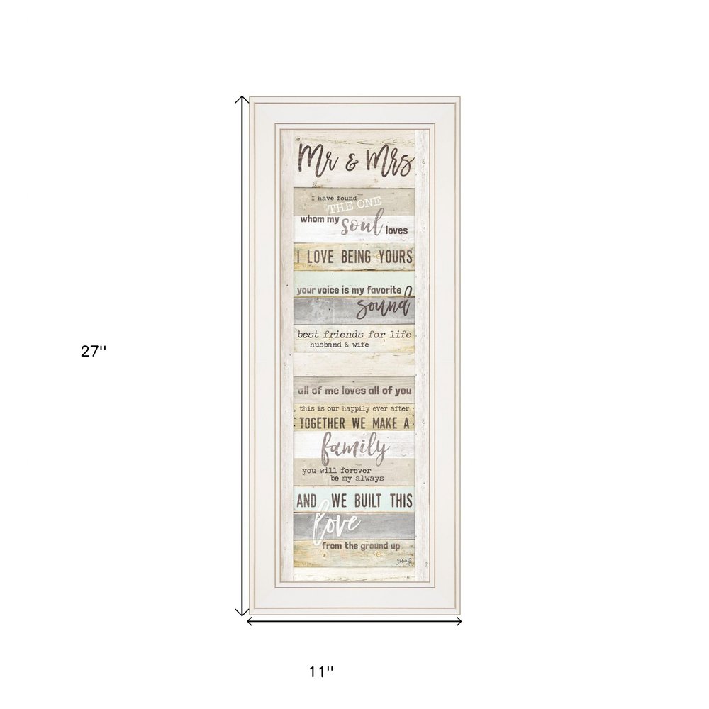 Mr and Mrs 2 White Framed Print Wall Art — view 3
