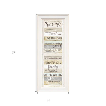 Mr and Mrs 2 White Framed Print Wall Art HomeRoots