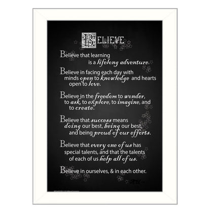 Believe 1 White Framed Print Wall Art HomeRoots