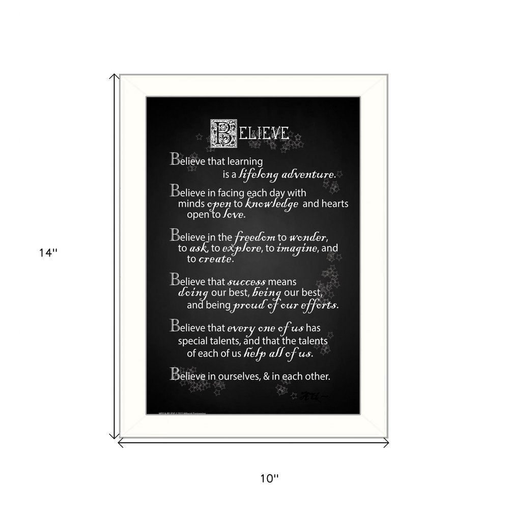 Believe 1 White Framed Print Wall Art HomeRoots
