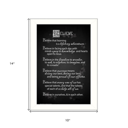 Believe 1 White Framed Print Wall Art HomeRoots