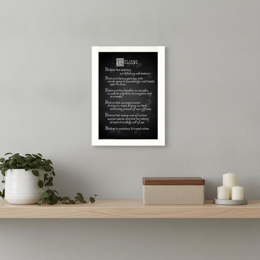Believe 1 White Framed Print Wall Art — view 5