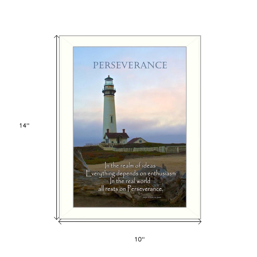 Perseverance 2 White Framed Print Wall Art — view 5