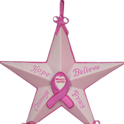 Set of Six Pink Resin Hanging Figurine Ornaments HomeRoots