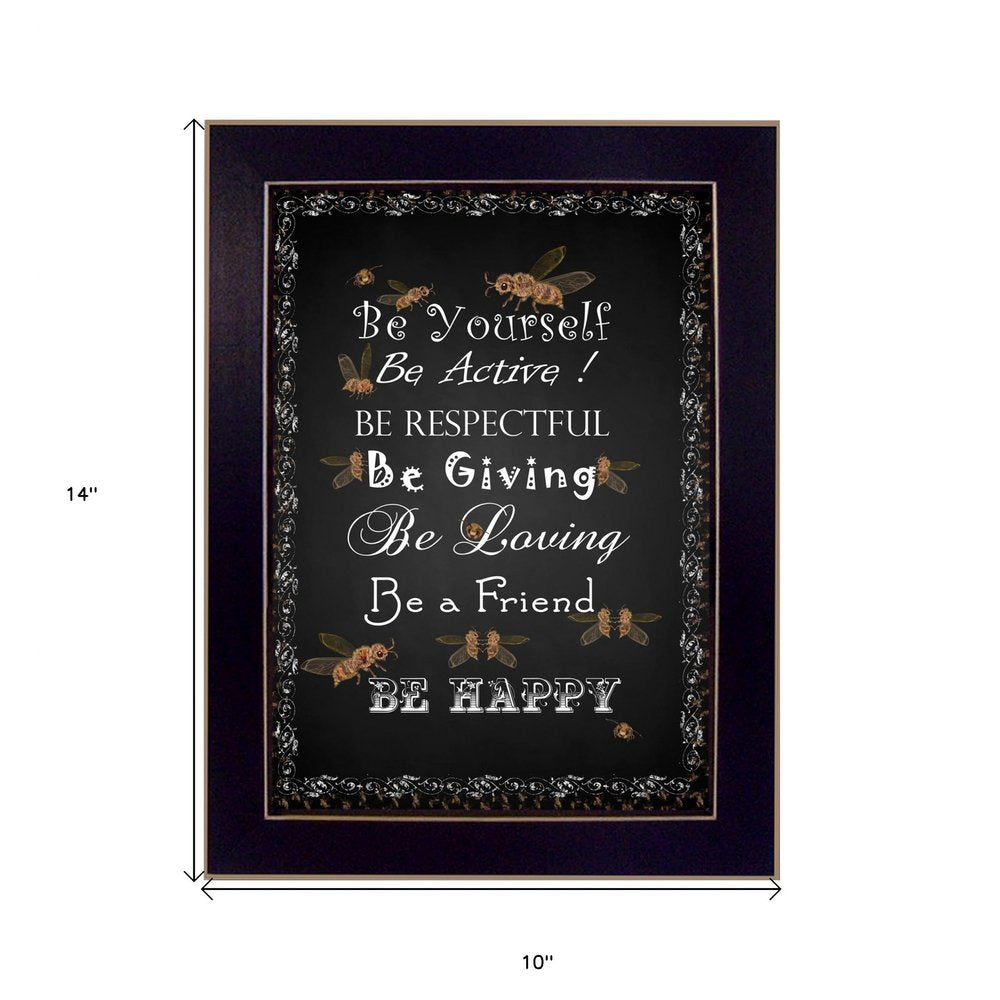 Be Yourself 1 Black Framed Print Wall Art HomeRoots