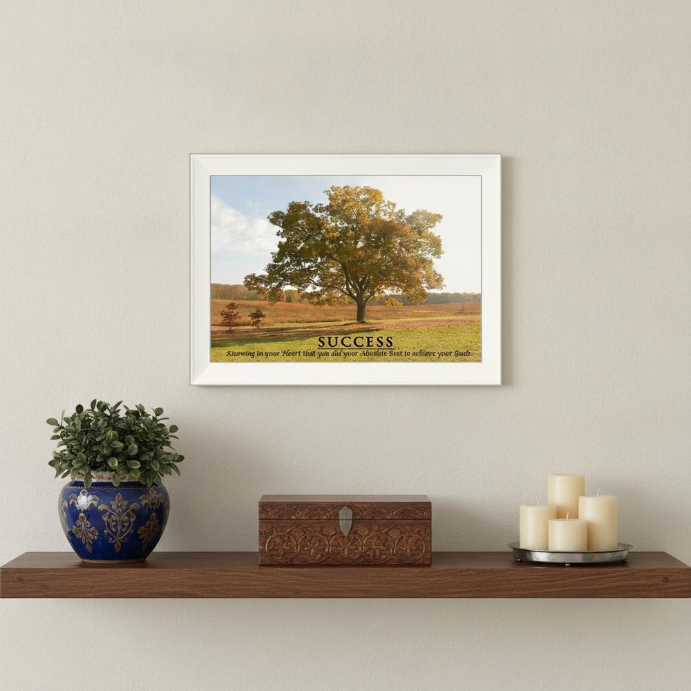 Success 2 White Framed Print Wall Art — view 5