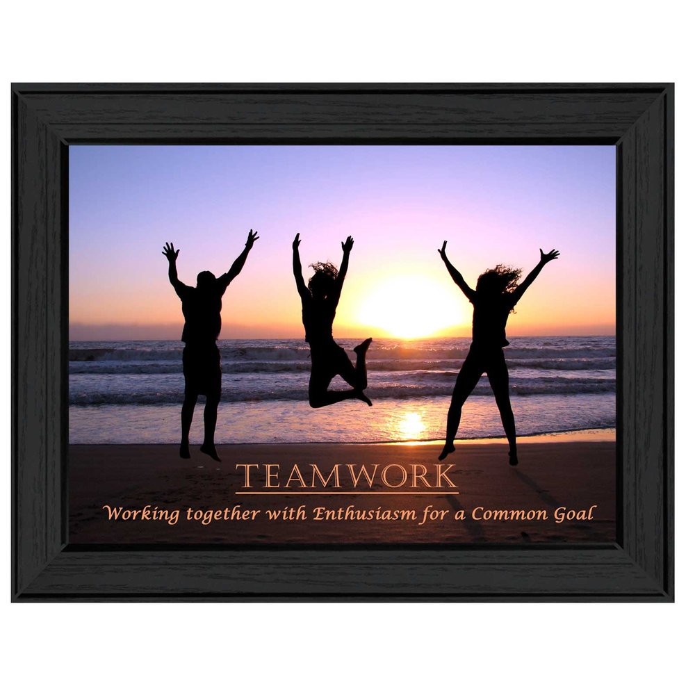Teamwork Black Framed Print Wall Art HomeRoots