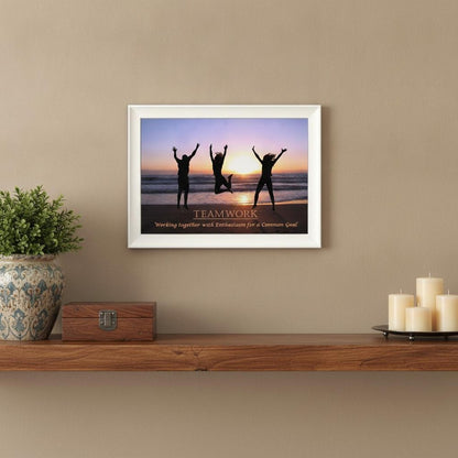Teamwork White Framed Print Wall Art HomeRoots