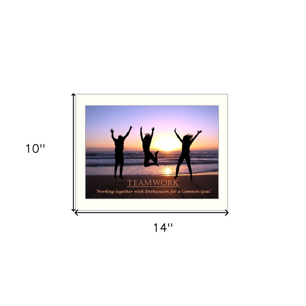 Teamwork White Framed Print Wall Art — view 5